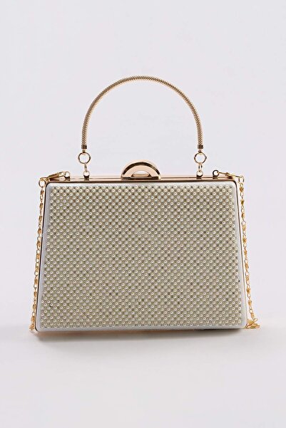 TRENDYOL SHOES Νυφική Κρεμ Πέτρινη Γυναικεία Τσάντα Μίνι Μεγέθους Portfolio &...