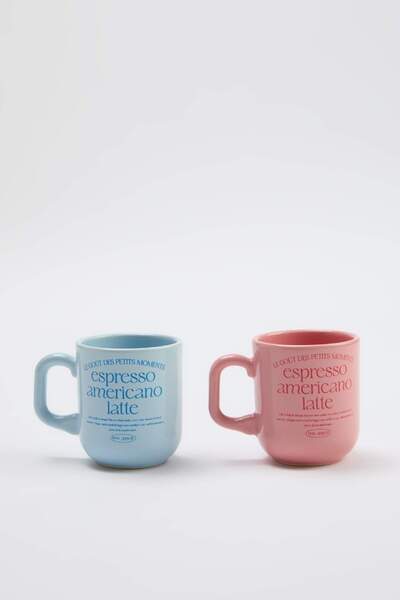 TRENDYOLMİLLA HOME Σετ 2 φλιτζανιών με τυπωμένο κείμενο TPHSS26UP00020