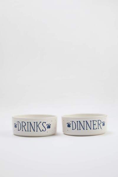 TRENDYOLMİLLA HOME Σετ 2 τεμαχίων με δοχεία τροφής και νερού για γάτες και σκ...