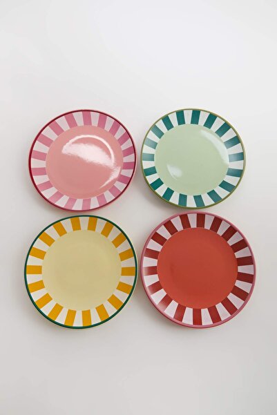 TRENDYOLMİLLA HOME Σετ 4 τεμαχίων καλοκαιρινών κεραμικών κέικ TPHSS26TBK00022