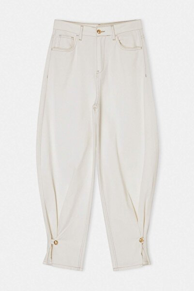 Συλλογή Trendyol Περιορισμένη Έκδοση Εκρού Με λεπτομέρεια στο πατζάκι Ψηλόμεσ...