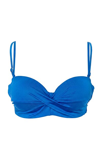 Συλλογή Trendyol Saks Balconette Drapeli Draped Basic Top Μπικίνι TBESS26BU00013