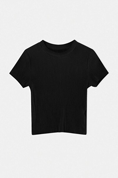 Drop by TrendyolMilla Crna plisirana bluza TDRSS26BZ00056