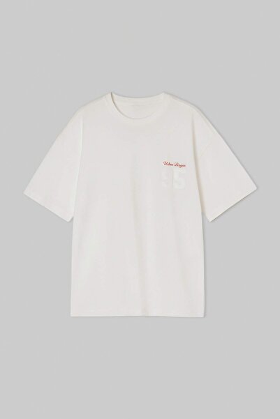 Συλλογή Trendyol Εκρού oversized / Φαρδιά Γραμμή Αντίθεσης Λεπτομέρεια γιακά ...