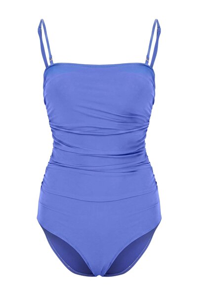 Συλλογή Trendyol Saks Στράπλες Μαγιό Hipster Basic με ενίσχυση TBESS24MA00068