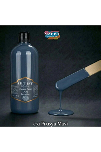 ART IST Kendinden Vernikli PLUS Su Bazlı Akrilik Boya 500ml - 031 PRUSYA MAVİ