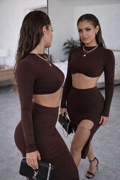 hipnoz butik Kadın sandy kumaş büstiyer etek takım
