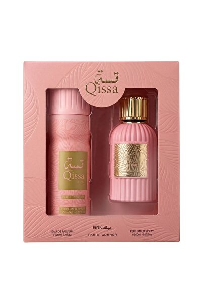 Paris Corner Qissa Ροζ Σετ Δώρου, Γυναικείο, Ω ντε Παρφούμ, 100 ml + Αποσμητι...