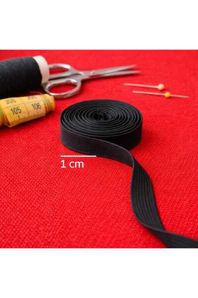 İMREN AKSESUAR Black Don Tire - 1 cm μέση και πόδι, 20 μέτρα 1 πακέτο