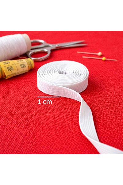 İMREN AKSESUAR Λευκό 1 cm Λάστιχο Πόδι και Παντελόνι 1 Πακέτο 20 μέτρα