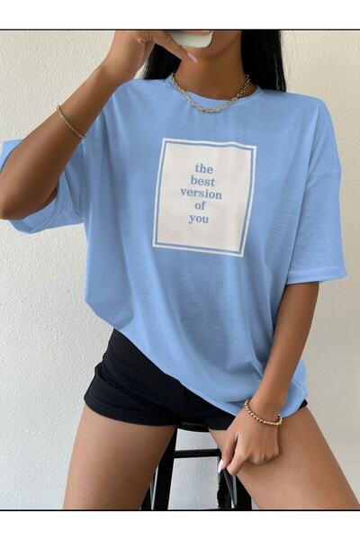 BENROMA Tricou unisex oversize imprimat cea mai bună versiune