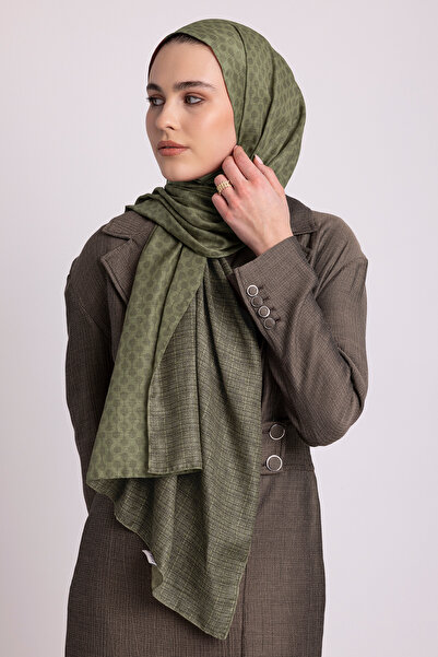 Ayshara Συλλογή Katre-i Zerâfet - Πράσινο Φιστικί Σάλι Διπλής Όψης