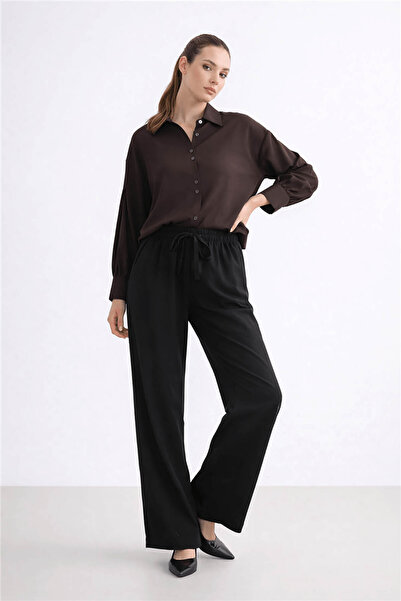 Fashion Friends Γυναικείο Παντελόνι Φαρδύ Μαύρο 26Y0109K1