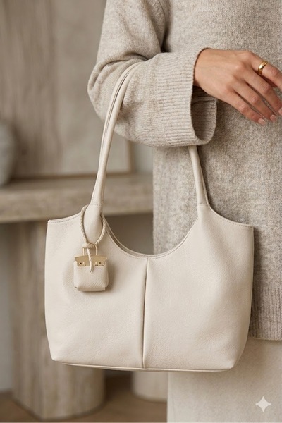 ZÇBUTİK Elvora Women's Shoulder Bag Charm Detailed Zippered Daily Stylish Des...