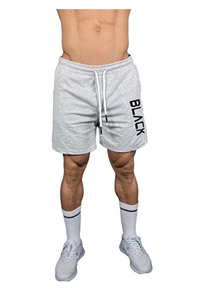 BENROMA Erkek Black Baskılı Regular Fit Cepli Şort