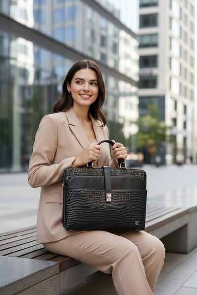 QUB CLUB Τσάντα Unisex Μαύρη 15 & 15,6 ιντσών για χαρτοφύλακα για φορητό υπολ...