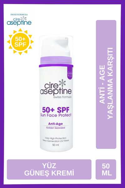 CIRE ASEPTINE Günes Koruyucu Anti -Age Yüz Kremi SPF 50+ Sun Face Protect 50 ml