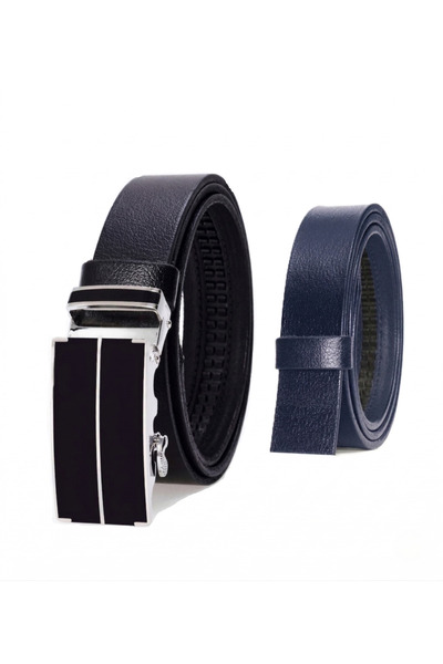 derikem Κλασική ανδρική ζώνη από 100% γνήσιο δέρμα βουβάλου χωρίς τρύπες με α...