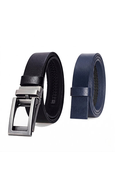 derikem Αυτόματη πόρπη χωρίς τρύπες 100% γνήσιο δέρμα βουβάλου Κλασική ανδρικ...