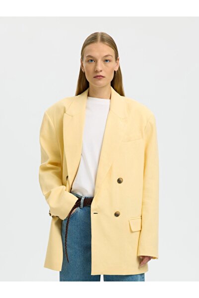 SELECTED Blazer supradimensionat din amestec de in