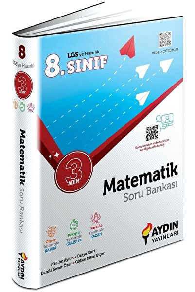 Aydın Yayınları AYDIN 8.SINIF MATEMATİK ÜÇ ADIM SORU BANKASI