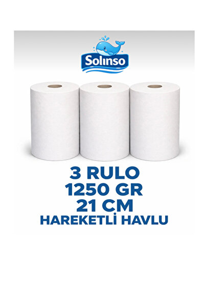 SOLINSO 🐳Rulo Hareketli Kağıt Havlu 3 Rulo Kağıt Peçete Fotoselli Makine Uyu...