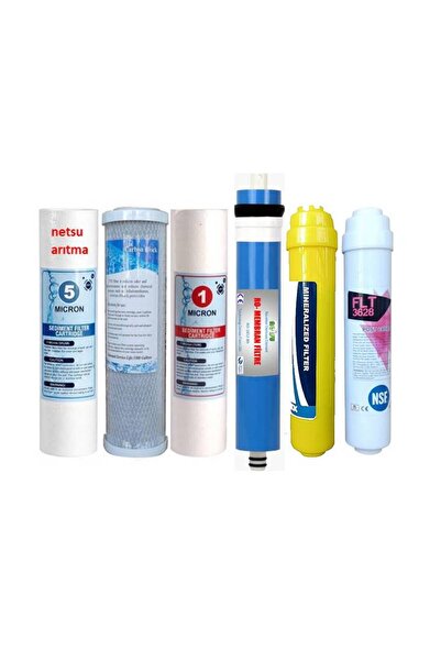 netsu arıtma Mineral filtreli, Açık kasa Su Arıtma Cihazı Filtresi,6 lı Filtr...