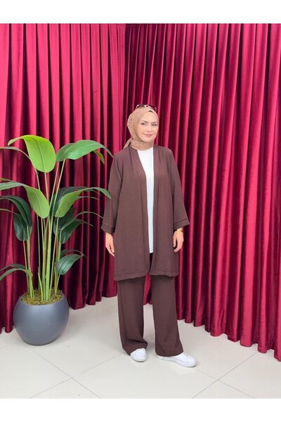 VALENS BOUTİQUE Τριπλό σετ με ζακέτα και παντελόνι Sıfır Kol, Χειμερινό Σετ