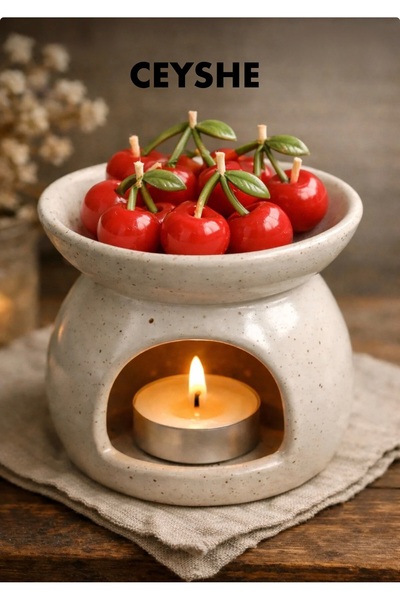 CeyShe Japon Kiraz Çiçeği Kokulu Aromaterapi Buhurdanlık %100 Soya Wax Mum 12...