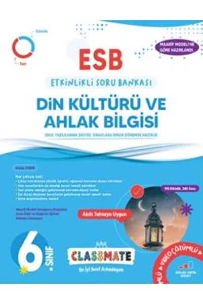 Okyanus Yayınları 6. Sınıf Classmate (ESB) Din Kültürü Ve Ahlak Bilgisi Etkin...