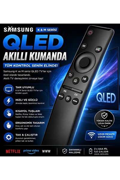 ATAELEKTRONİK Kaliteli Samsung Hdtv 4k Uhd Curved Qled Akıllı Kumanda Netflix...