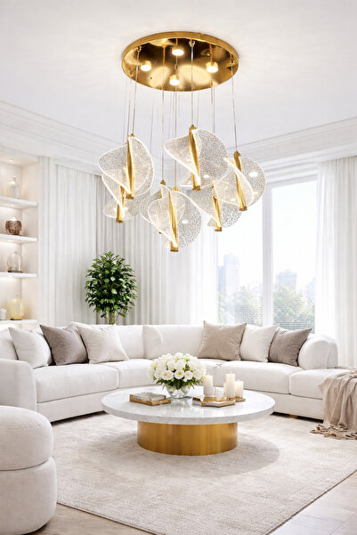 Led YENİ MODEL 7 SARKIT A KALİTE LÜX AVİZE 3 IŞIK SEÇENEĞİ