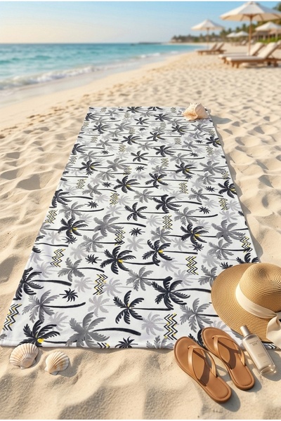 TEXTİLES MAGİC LAMP Prosop de plajă Tropical Breeze Gri 70 x 150 cm