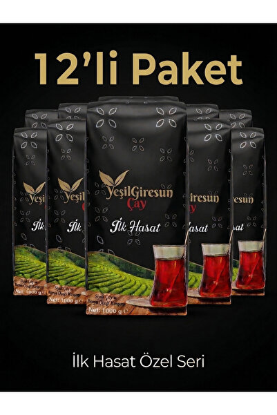 YEŞİL GİRESUN Çay İlk Hasat Mayıs Çayı 1.000 gr X 12 Paket