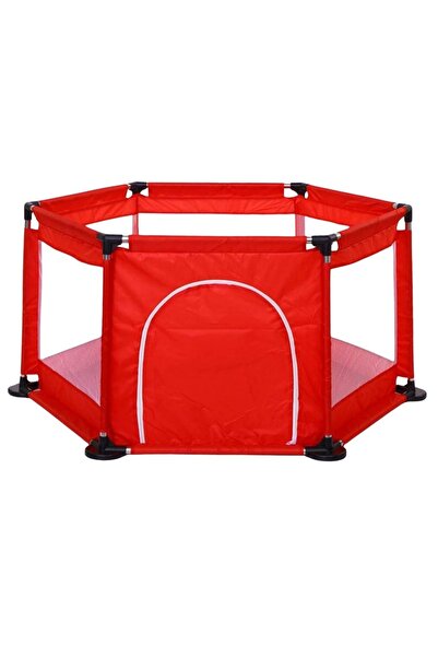 ALBADER Round Kids Playpen with 50 Colorful Balls, Zippered Front Door, Mesh ...