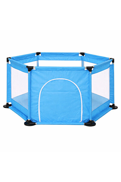 ALBADER Round Kids Playpen with 50 Colorful Balls, Zippered Front Door, Mesh ...