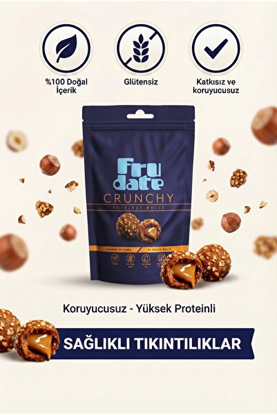 Frudate Crunchy Hazelnut Balls (Crunchy Fındık Ezmeli Hurma Topları)