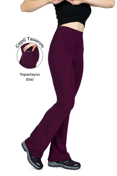 The Step Sports Nova Spanish Flare με τσέπες, ψηλόμεσο, από μαλακό ύφασμα, αθ...