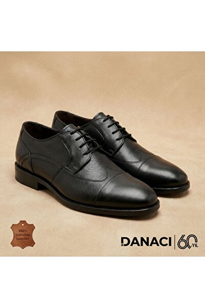 DANACI Erkek Hakiki Deri Brogue Detaylı Bağcıklı Klasik Ayakkabı