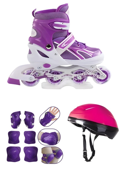 düşler oyuncak dünyası Mor Numara Ayarlanabilir Işıklı Alıştırma Pateni (2+2 ...