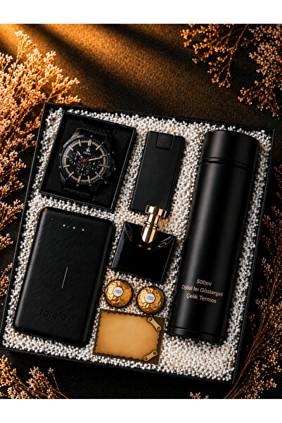 Artopio Erkek Hediye Seti – G Sport Polo Saat, Dijital Termos, Powerbank ve P...