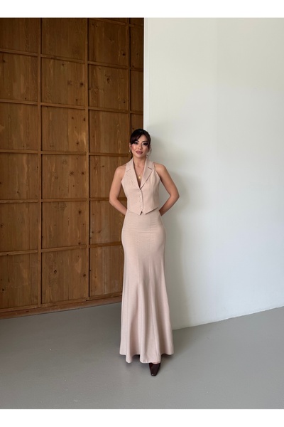 Nadrina Vest Skirt Set