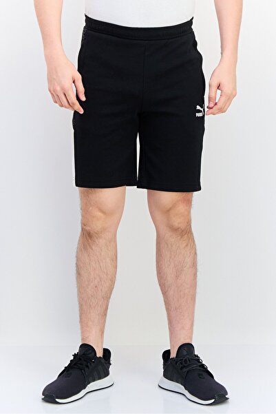 Puma Men Slim Fit Brand Logo Outdoor Shorts, Black