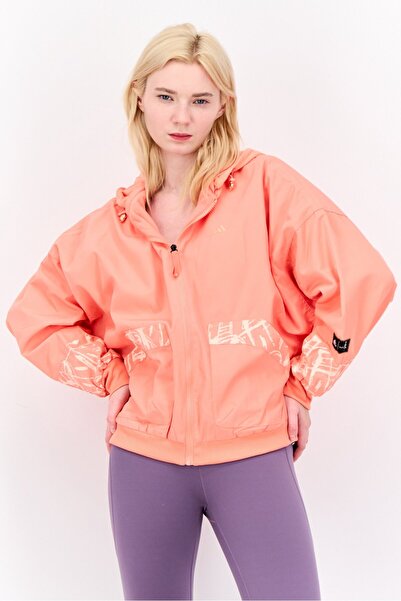 adidas Women Sportswear Fit Long Sleeve Outdoor Jackets, Coral