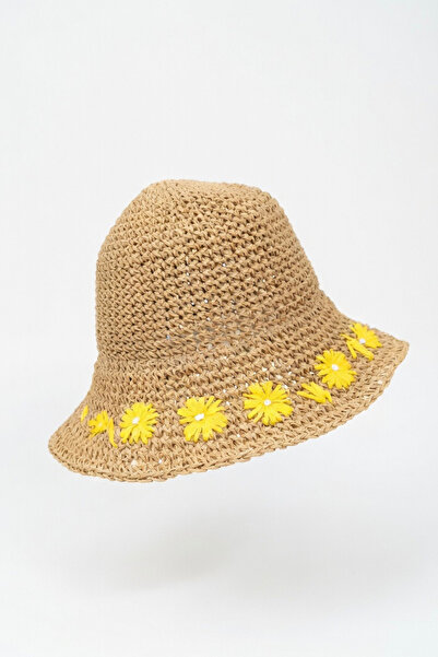 Mollycrush Γυναικείο καλοκαιρινό καπέλο παραλίας από ψάθινο υλικό Daisy Με σχ...