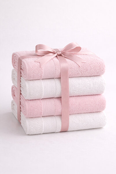 Ellaline هدية عيد الأم، طقم من 4 مناشف يدوية، 100% قطن معتمد، مع عبوة هدايا و...