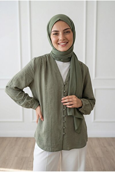 BENAHOLL Πουκάμισο Cupra με λαιμόκοψη V και κουμπιά σε όλο το μήκος - NL361.2...