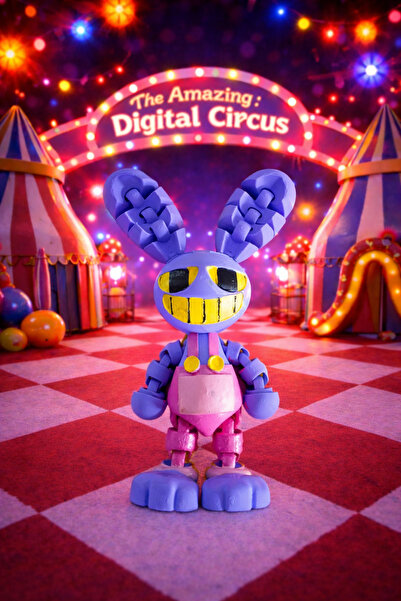 Rüzgar Tasarım Digital Circus Jax Eklemli Oyuncak Bacakları Ve Kolları Hareke...