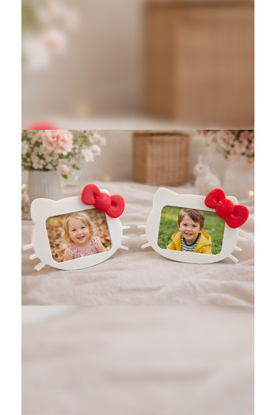 Aves Tasarım Hello Kitty Tasarımlı Magnet & Masaüstü Çerçeve