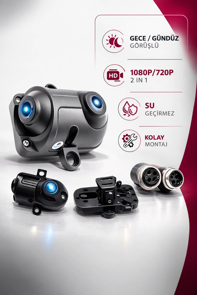 Navistar İki kameralı AHD 1080P/720P Yan ve arka için Profesyonel Metal Kamera